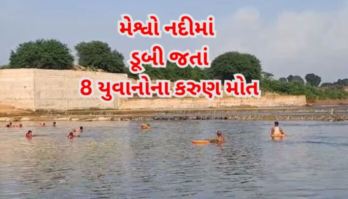મેશ્વો નદીમાં ડૂબી જતાં 8 યુવાનોના કરુણ મોત