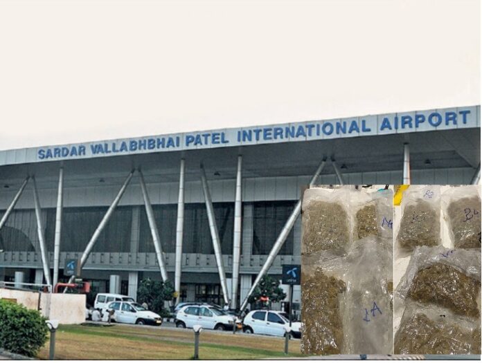 અમદાવાદ એરપોર્ટ પરથી ઝડપાયો ગાંજો