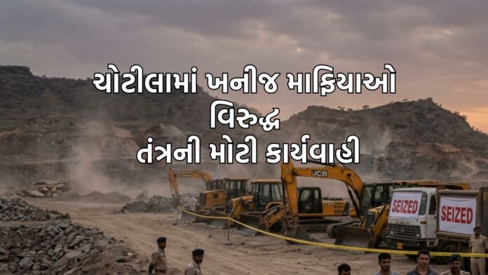 ચોટીલામાં ખનીજ માફિયાઓ સામે તંત્રની મોટી કાર્યવાહી